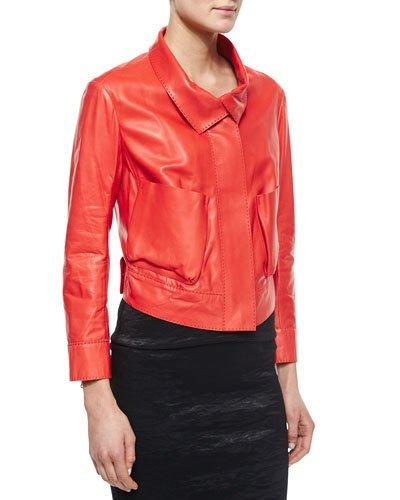 Lamb Leather Bracelet-sleeve Jacket