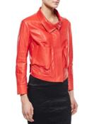 Lamb Leather Bracelet-sleeve Jacket