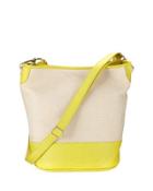 Blaire Two-tone Bucket Bag, Yellow
