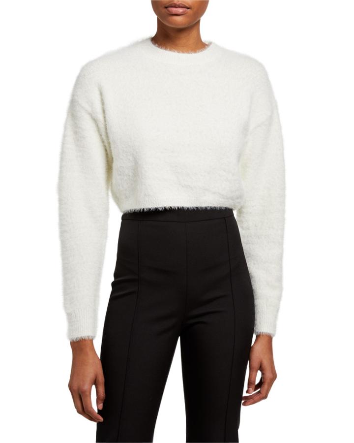 Cropped Fluffy Knit