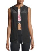 Mesh-inset Hooded Vest