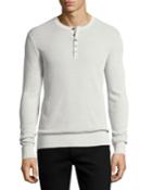 Linen-cotton Waffle Henley
