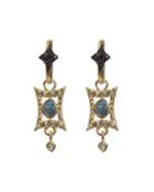 Armenta Old World Mixed Diamond, Opal & Sapphire Hoop Drop Earrings, Women's