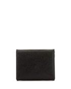Crosshatched Leather Wallet, True Black