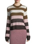 Annika Wide-stripe Ombre Crewneck