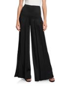 Jane Crepe Pleated Wide-leg Pants