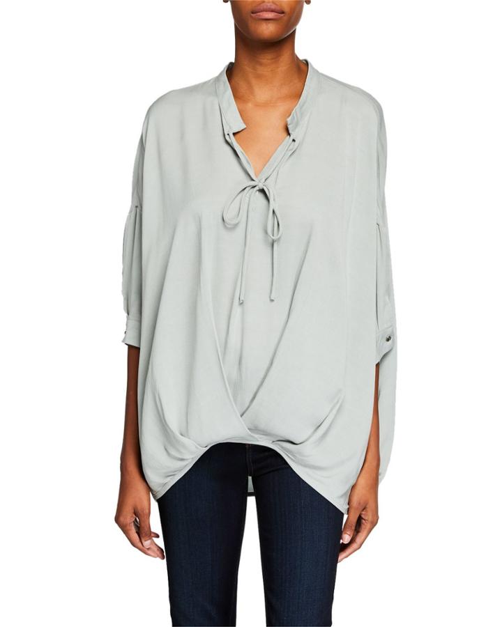Drapy High-low Blouse