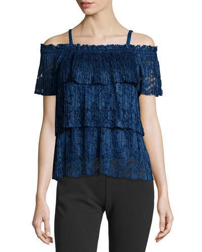 Off-the-shoulder Tiered