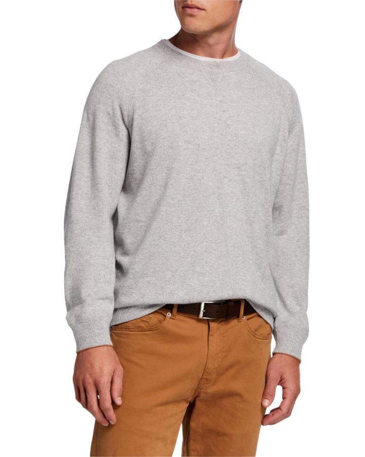 Men's Athletic Raglan-sleeve Cashmere