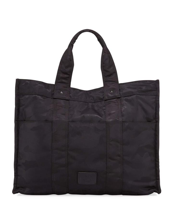 Men's Large Camo-print Nylon Tote Bag