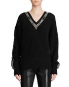 Crystal-trimmed Cashmere