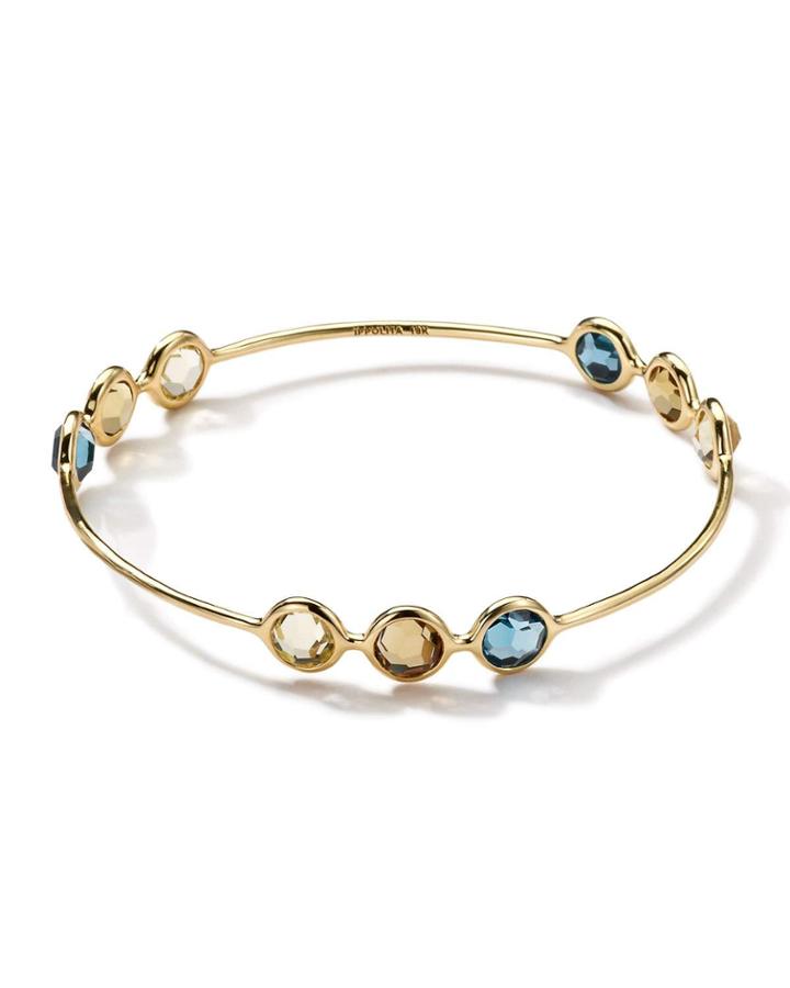 18k Gemma Nine-stone Bangle Bracelet