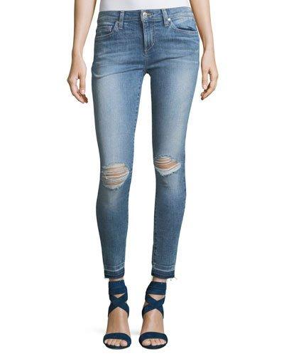 Distressed Skinny Ankle Jeans