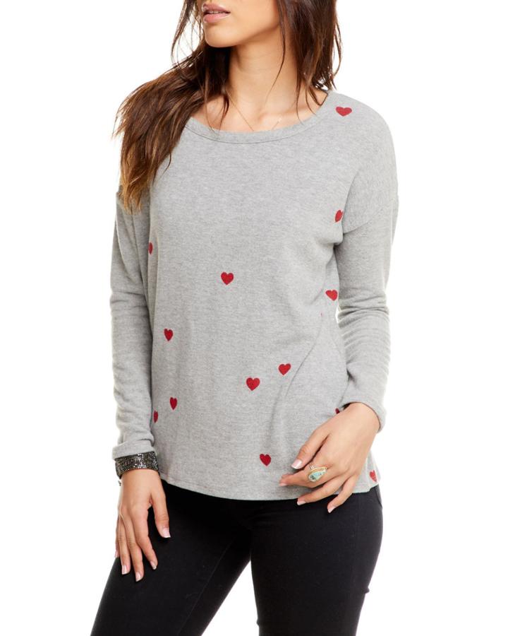Tiny Heart Toss Long-sleeve Tee