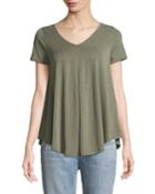 V-neck Draped Tee