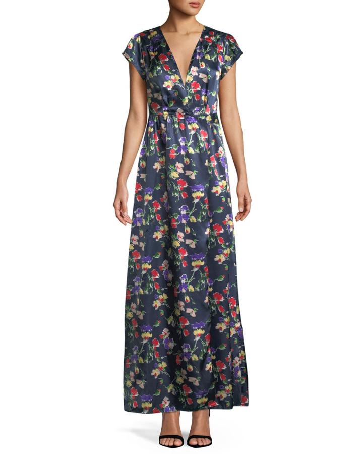 Sid Wrap Floral Satin