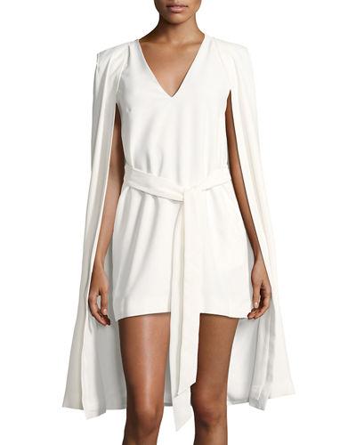 Limitless Solid Cape Dress