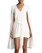 Limitless Solid Cape Dress