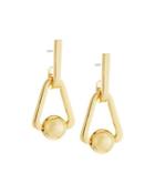 12k Gold-plated Small Triangular Bead Drop Earrings