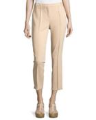 Skinny Mid-rise Cropped Pants, Cream Of Wheat