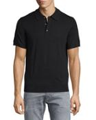 Short-sleeve Cashmere-silk Polo