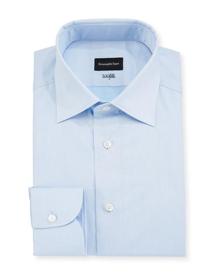 Men's 100fili Cento Solid Poplin Dress