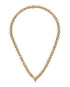 18k Diamond V Statement Necklace,
