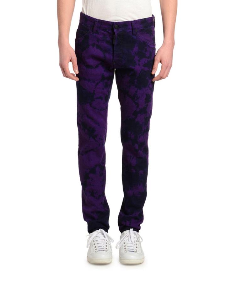 Men's Tie-dye Straight-leg Jeans