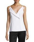 Tuxedo V-neck Cady Top