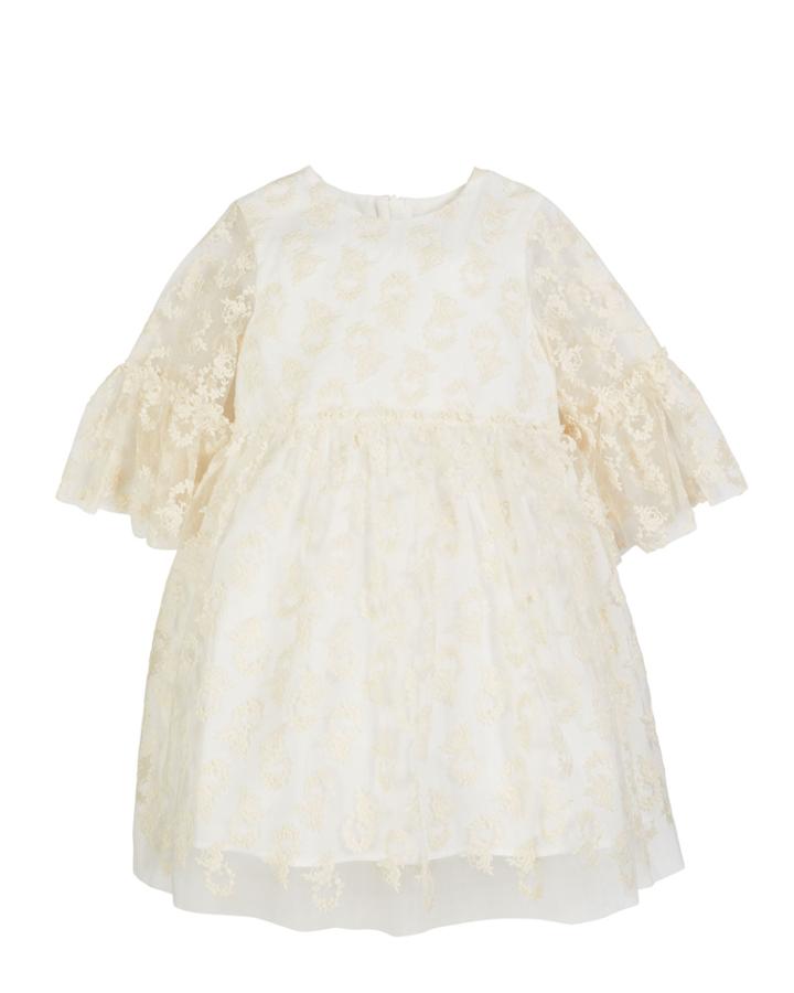 3/4-sleeve Lace Dress,