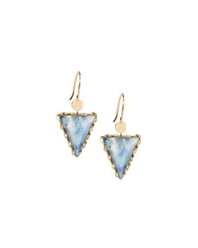 14k Mesmerize Triad Moonstone Drop Earrings