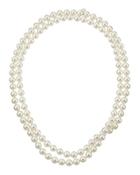 Single-row Endless Pearl Necklace, White