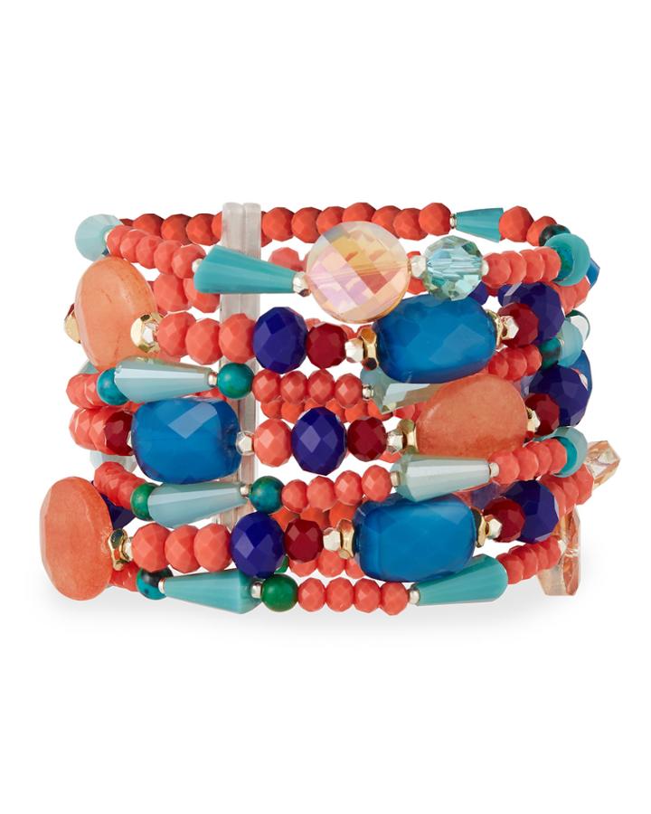 Multicolor Beaded Stretch Bracelet