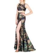 Two-piece Camo Trumpet Gown