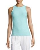 Jewel-neck Embellished Tank,