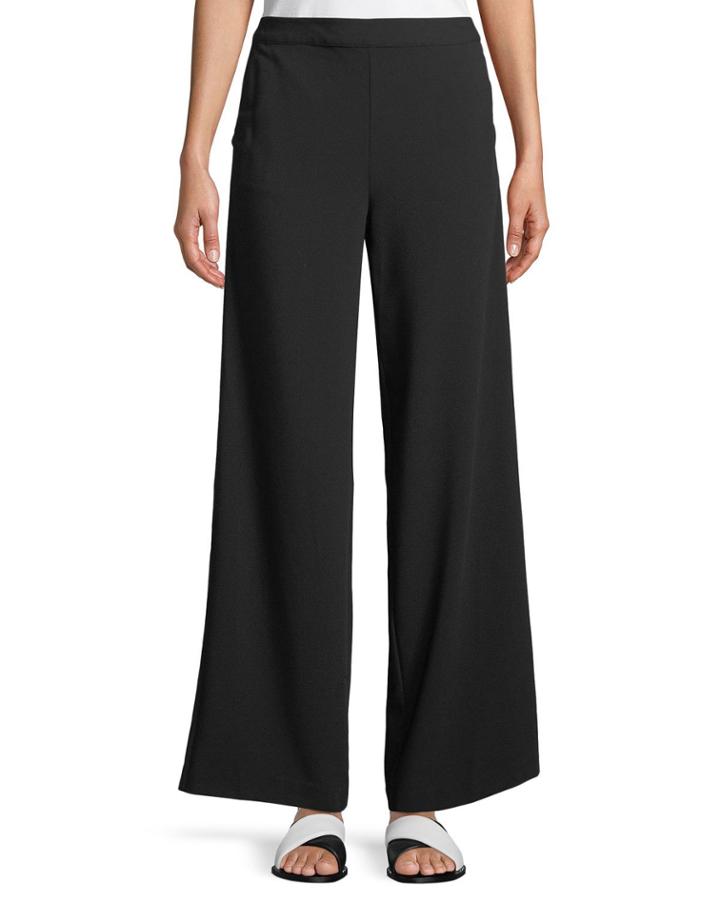 Side-striped Wide-leg Pants