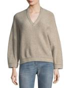 Cashmere-lurex&reg; Oversized V-neck