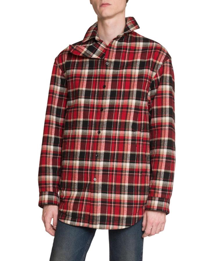 Men's Lightly Padded Plaid