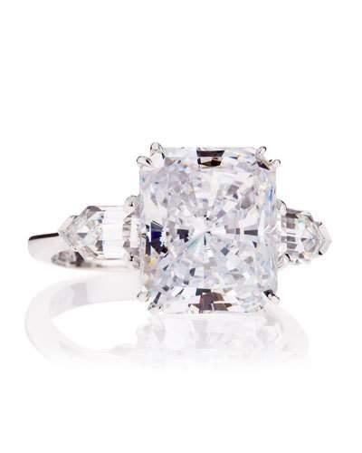 Radiant-cut Cz Ring