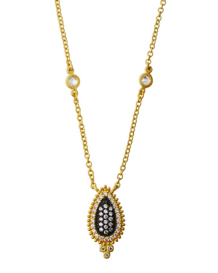 Paisley Cubic Zirconia Pendant Necklace