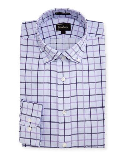 Classic-fit Regular-finish Plaid Dress
