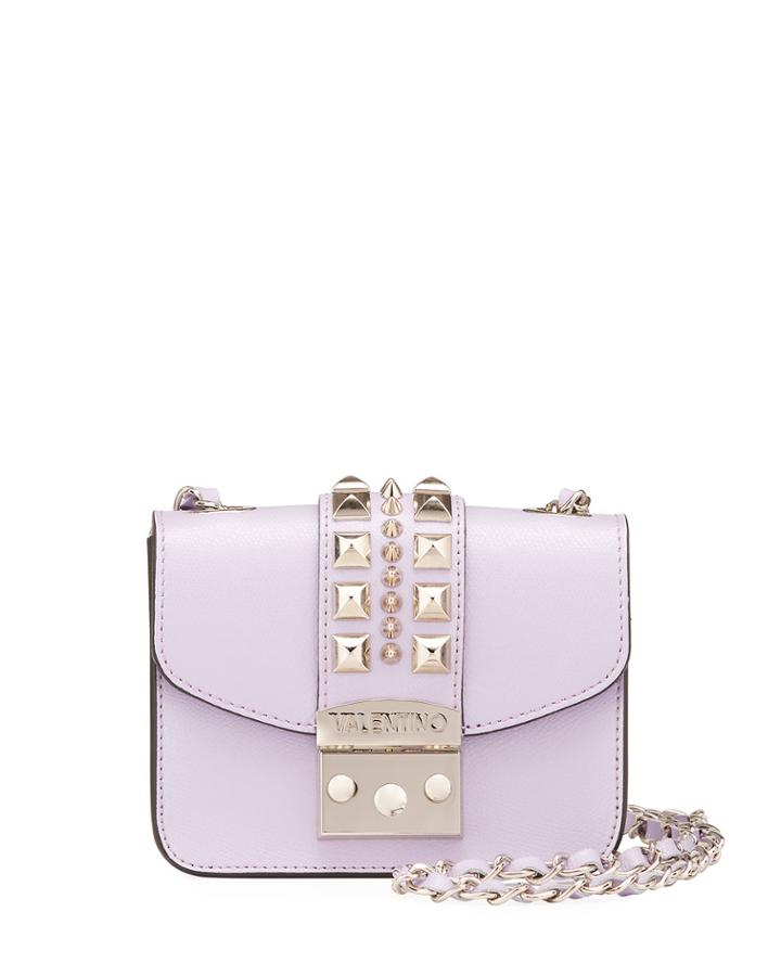 Fleurette Studded Palmellato Leather Crossbody Bag