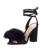 Nicolette Faux-fur Ankle-wrap