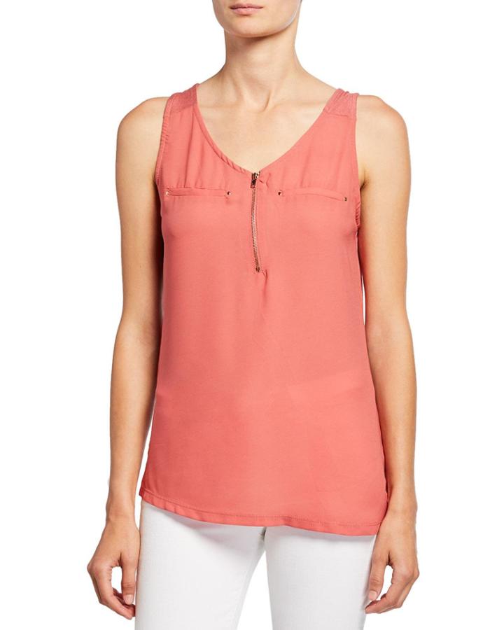 V-neck Zipper Tank