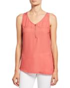 V-neck Zipper Tank