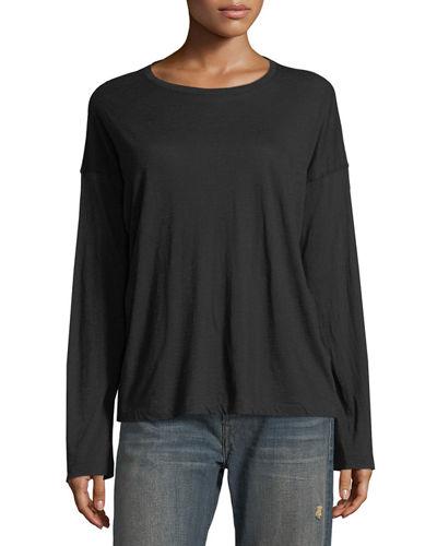 Relaxed Long-sleeve Cotton Top
