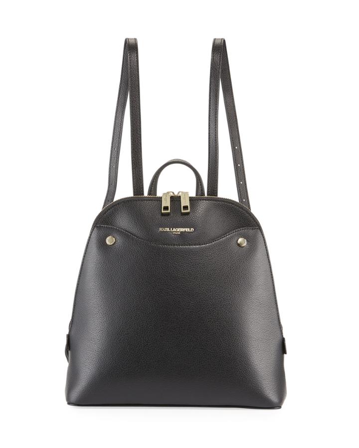 Doreen Dual Zip Leather Backpack Bag