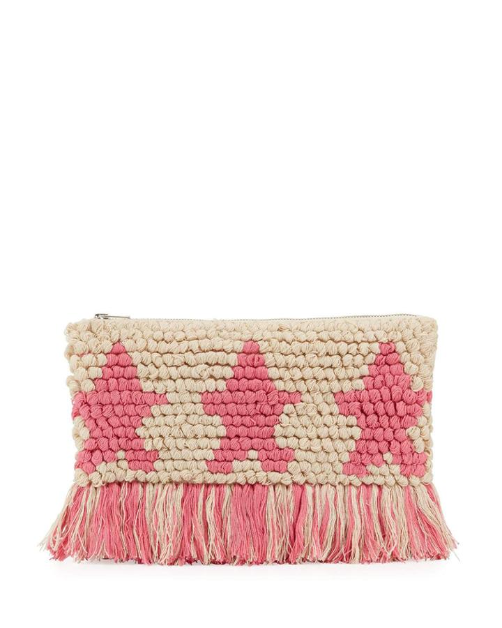 Woven Star Fringed Crossbody Bag