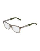 Square Acetate Optical Glasses, Gray