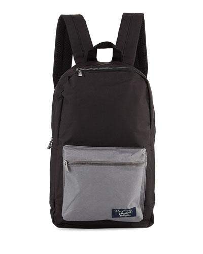 Men's Backpack With Contrast Front Pocket, True Black